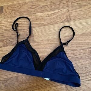 Madewell Navy Mesh Bralette, Xsmall